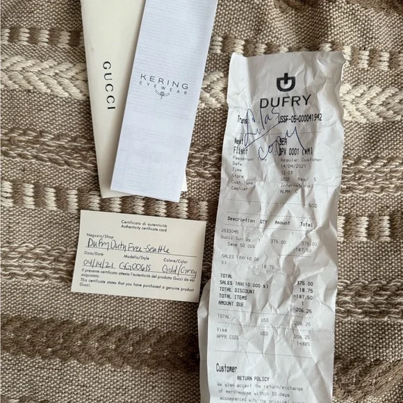 Gucci Black and Gold Gradient Sunglasses - Picture 5 of 6